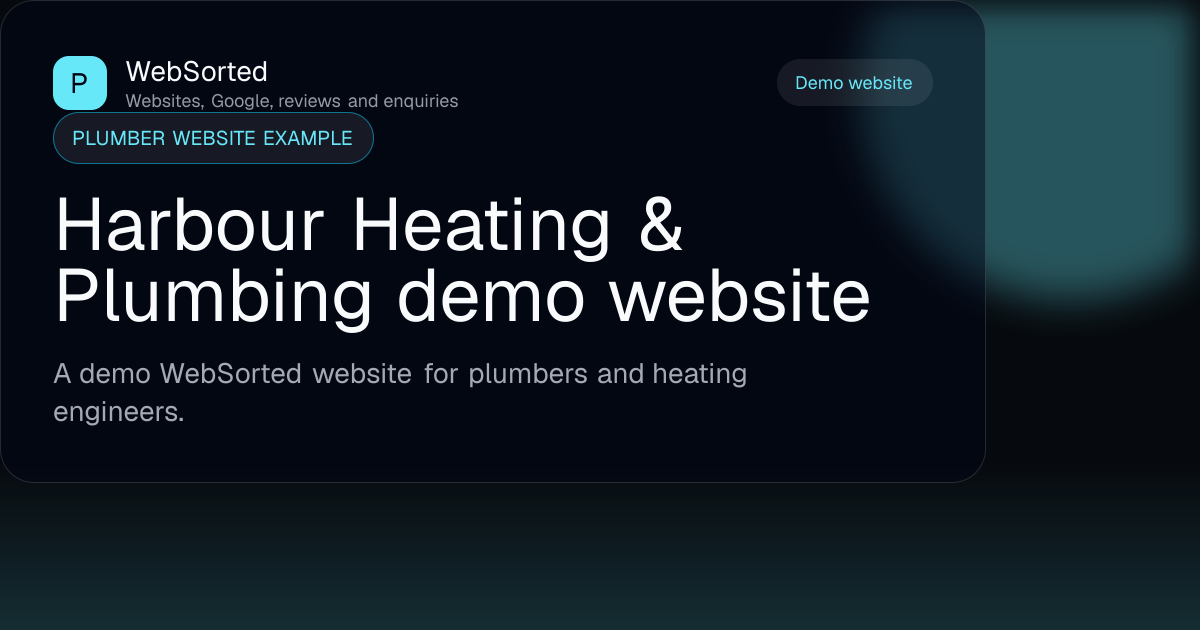 Plumber website example preview